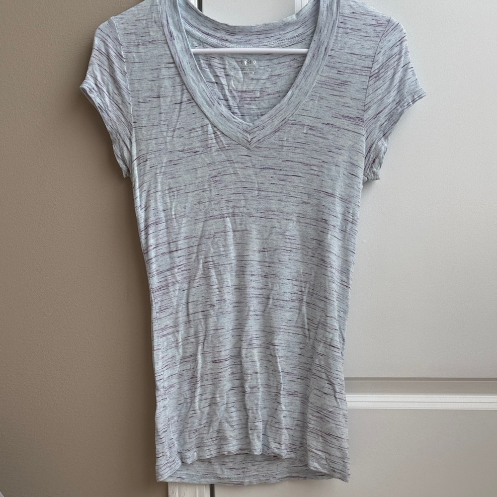 Mossimo Supply Co. Light blue/purple V-Neck Tee
